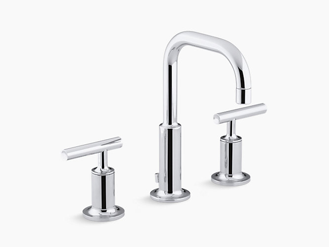 K 14406 4 Purist Widespread Sink Faucet With Low Lever Handles